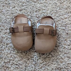 Old Navy Tan Buckle Baby Moccasins